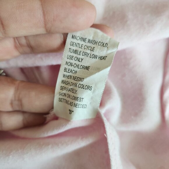 MISS ELAINE Nightgown‎ Small Long Sleeve Gown  TOUCH THE INSIDE Sateen Pink - Picture 14 of 14